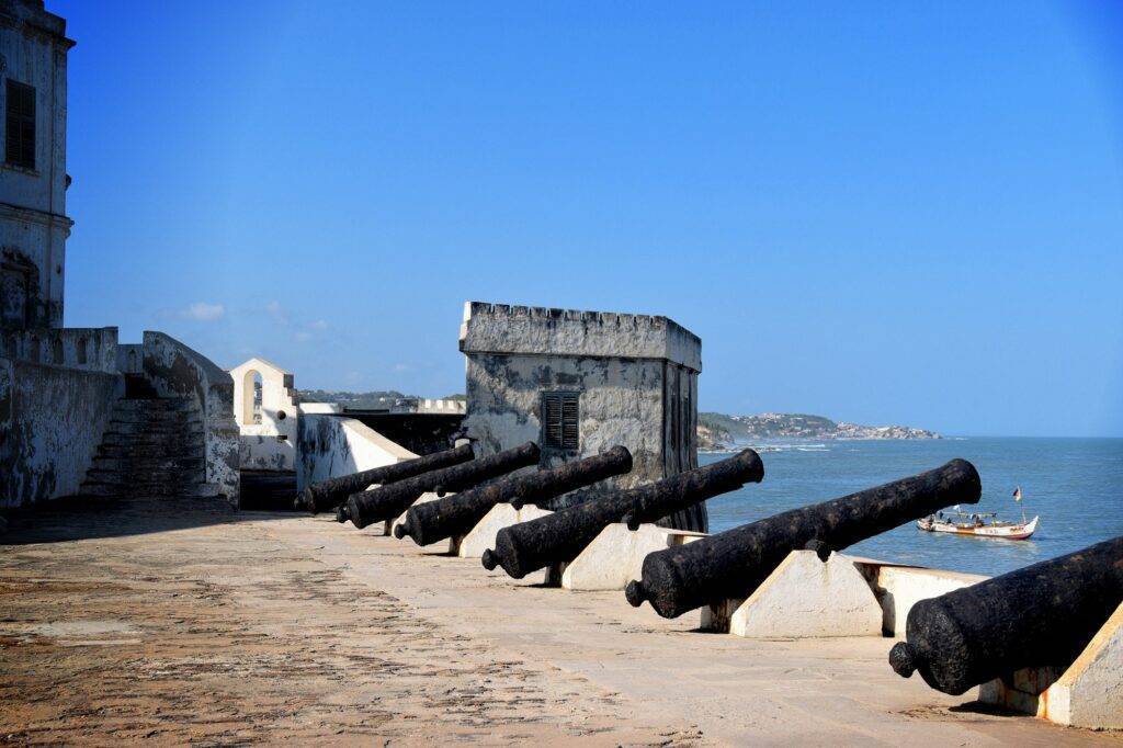 Cape Coast castle in Ghana, tourism spot